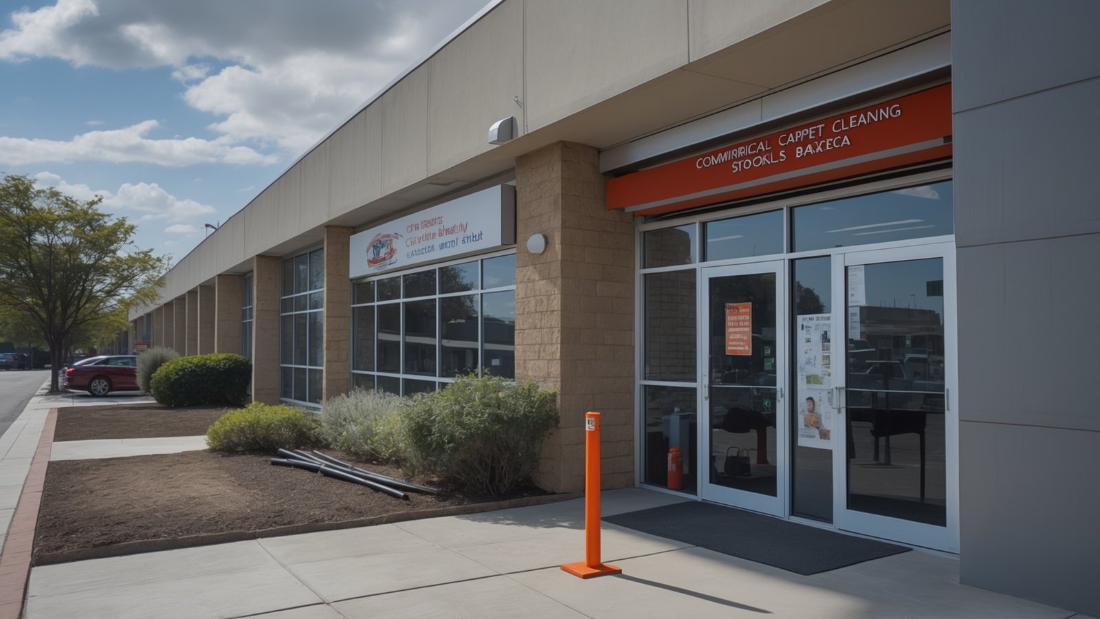 Professional commercial carpet cleaning in Stockton office building
