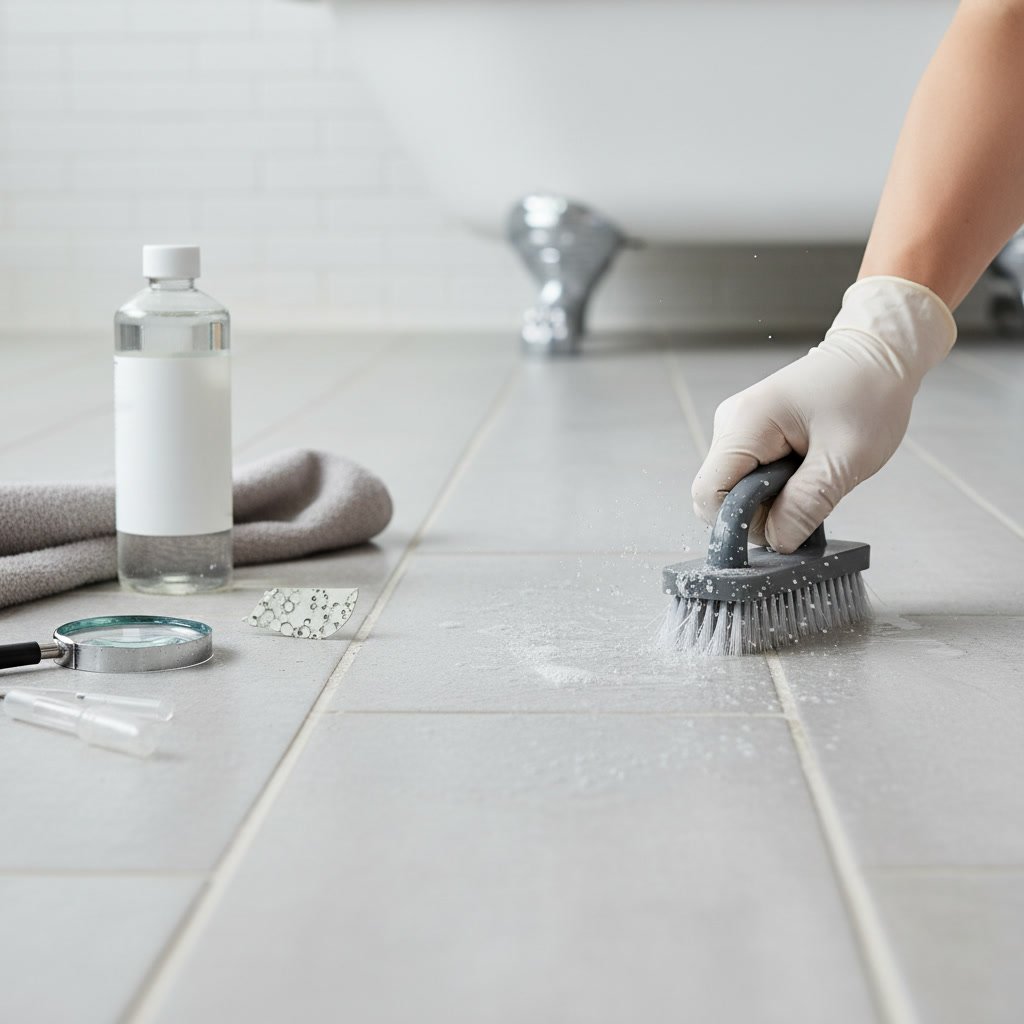 Deep cleaned tile and grout surface prepared for professional sealing treatment