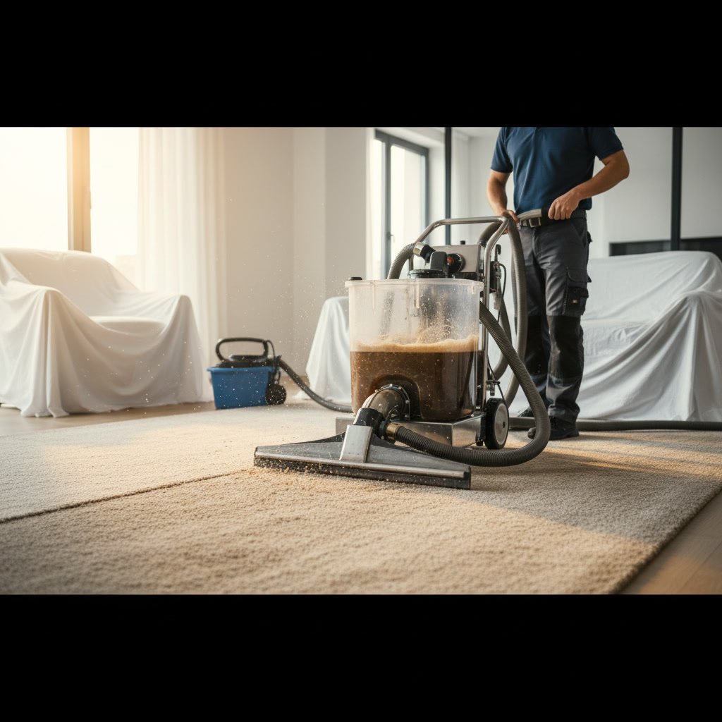 Professional truck-mounted carpet cleaning equipment showing superior extraction power