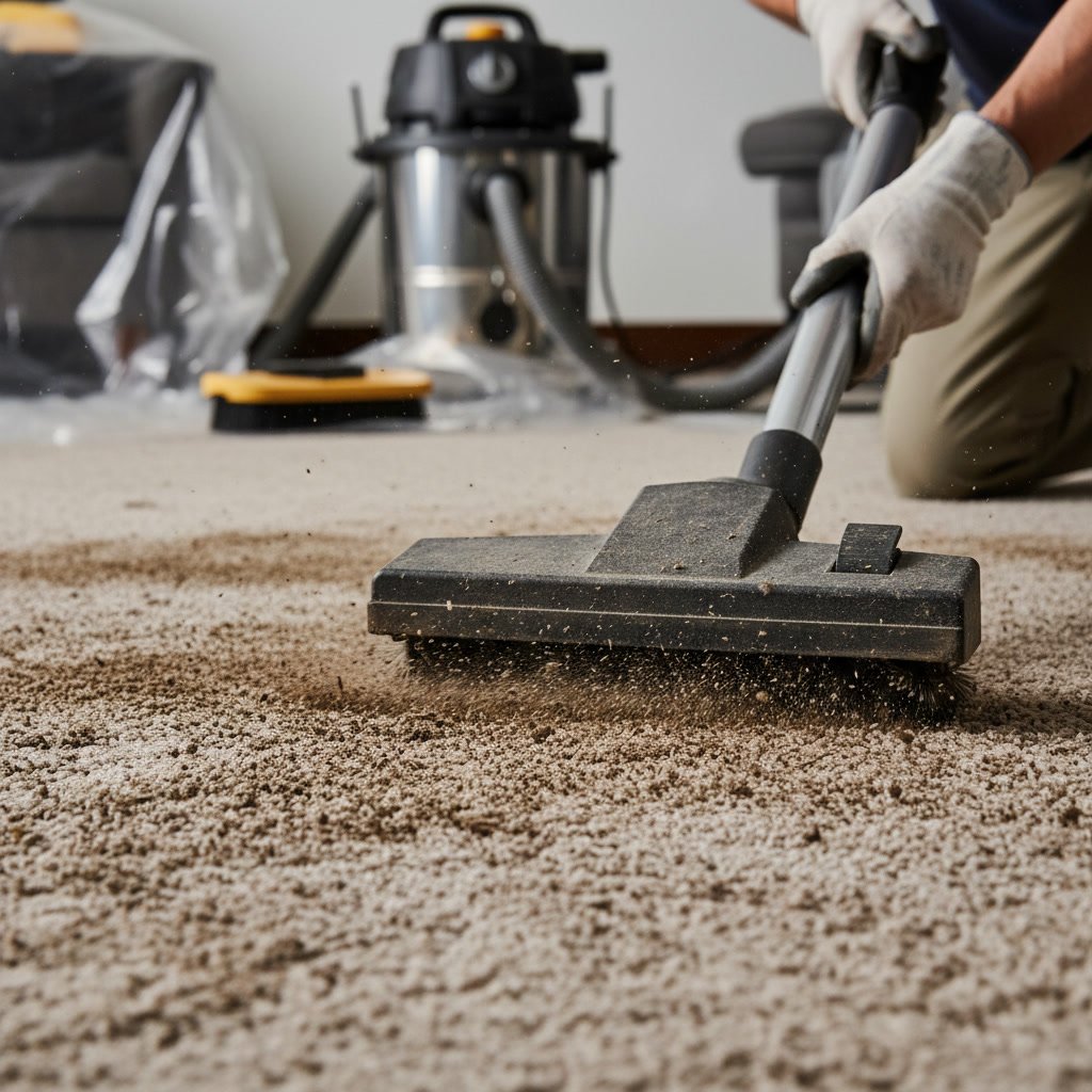 Applying specialized stain removal solution to carpet fibers